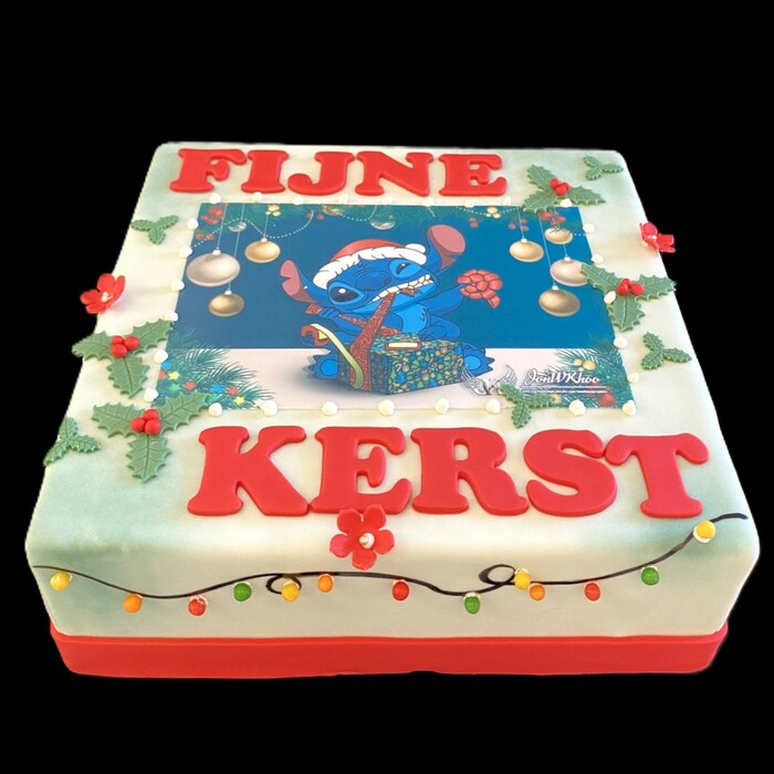 Kersttaarten met afbeelding, foto of logoSTITCH - FIJNE KERST