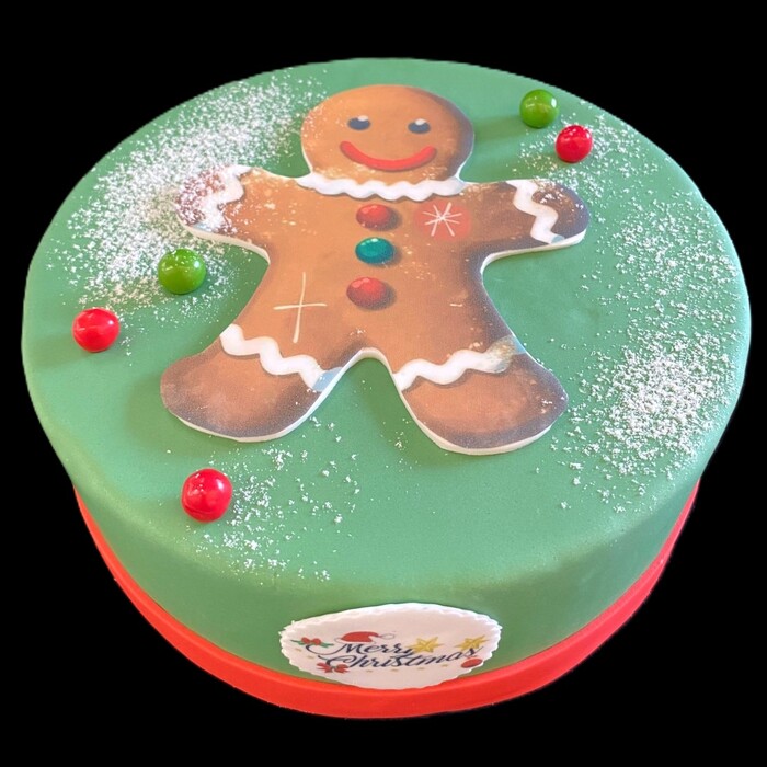 Kersttaarten met afbeelding, foto of logoGINGERBREAD