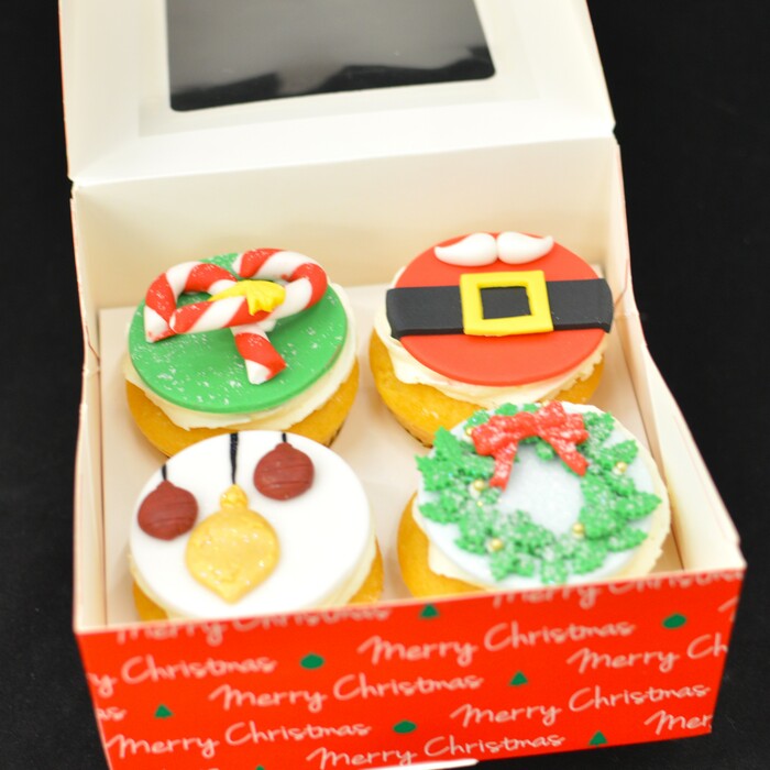 Kerst Cupcake boxKerst Cupcake box Deluxe (4 st)